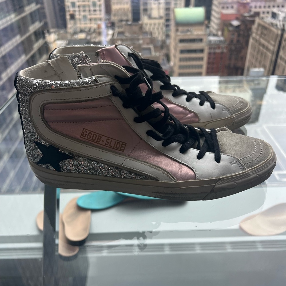 Silver and Pink golden goose size 40